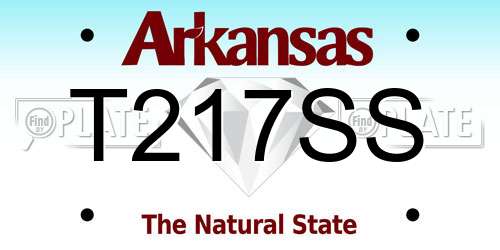 T217SS Arkansas License Plate