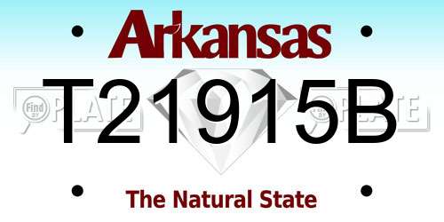 T21915B Arkansas License Plate