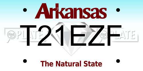 T21EZF Arkansas License Plate