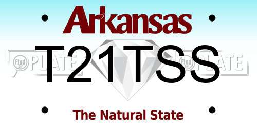 T21TSS Arkansas License Plate