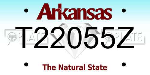 T22055Z Arkansas License Plate