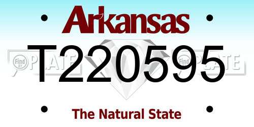 T220595 Arkansas License Plate