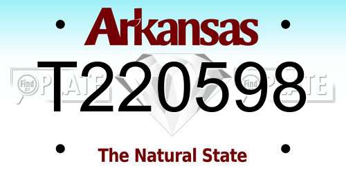 T220598 Arkansas License Plate