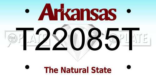 T22085T Arkansas License Plate