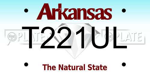 T221UL Arkansas License Plate