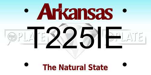 T225IE Arkansas License Plate