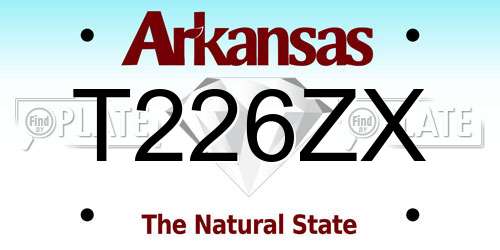 T226ZX Arkansas License Plate