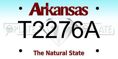 T2276A Arkansas License Plate