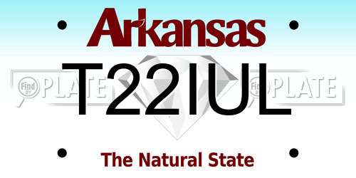 T22IUL Arkansas License Plate