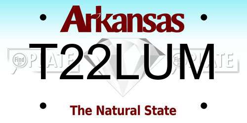 T22LUM Arkansas License Plate