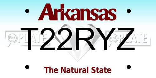 T22RYZ Arkansas License Plate