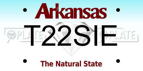 T22SIE Arkansas License Plate