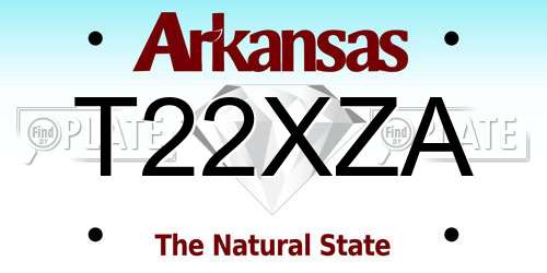 T22XZA Arkansas License Plate