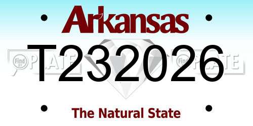 T232026 Arkansas License Plate
