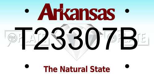T23307B Arkansas License Plate