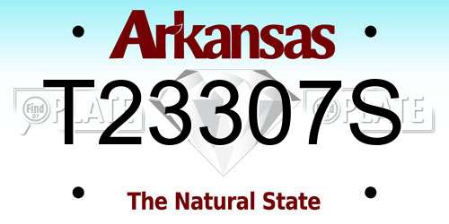 T23307S Arkansas License Plate