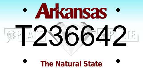 T236642 Arkansas License Plate