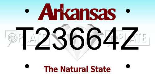 T23664Z Arkansas License Plate