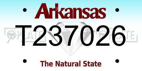 T237026 Arkansas License Plate