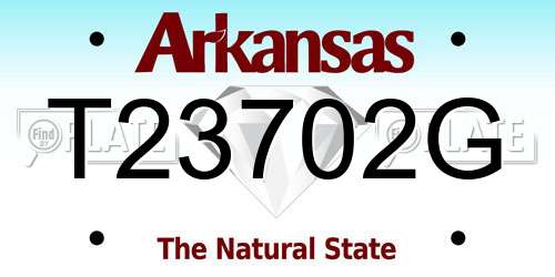 T23702G Arkansas License Plate