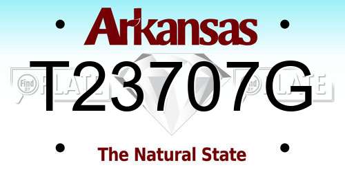 T23707G Arkansas License Plate