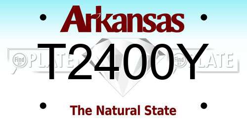 T2400Y Arkansas License Plate