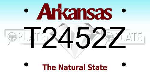 T2452Z Arkansas License Plate