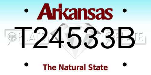 T24533B Arkansas License Plate