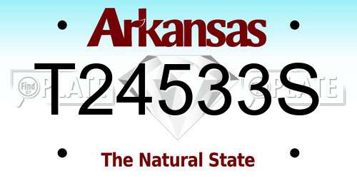 T24533S Arkansas License Plate