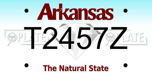 T2457Z Arkansas License Plate