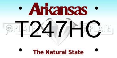 T247HC Arkansas License Plate