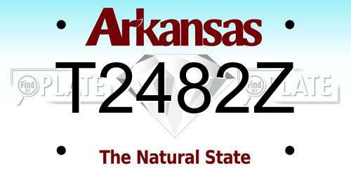 T2482Z Arkansas License Plate