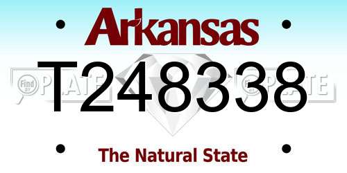 T248338 Arkansas License Plate