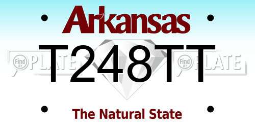 T248TT Arkansas License Plate