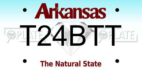 T24BTT Arkansas License Plate
