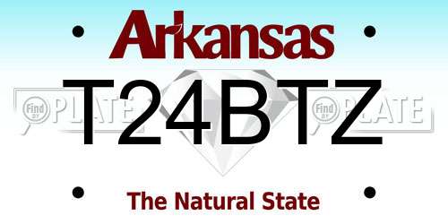 T24BTZ Arkansas License Plate