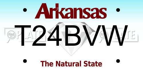 T24BVW Arkansas License Plate