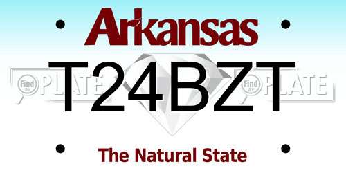 T24BZT Arkansas License Plate