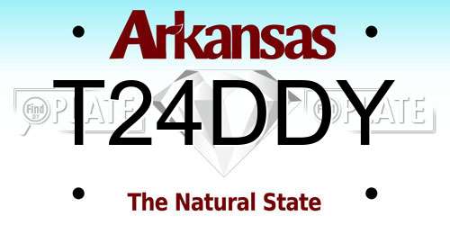 T24DDY Arkansas License Plate
