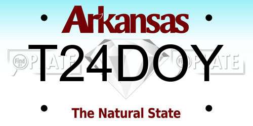 T24DOY Arkansas License Plate