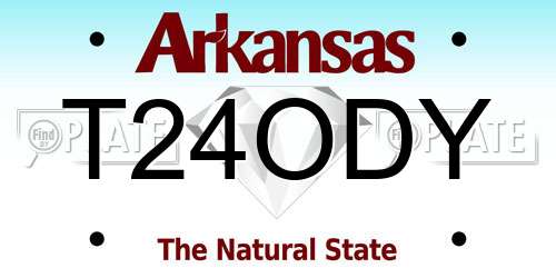 T24ODY Arkansas License Plate