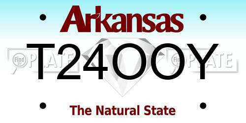 T24OOY Arkansas License Plate