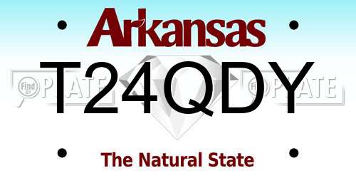 T24QDY Arkansas License Plate