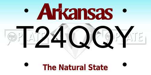 T24QQY Arkansas License Plate