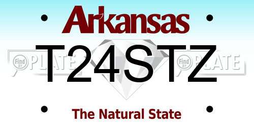 T24STZ Arkansas License Plate