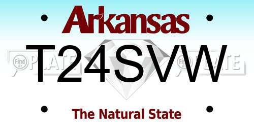 T24SVW Arkansas License Plate