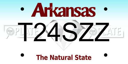 T24SZZ Arkansas License Plate