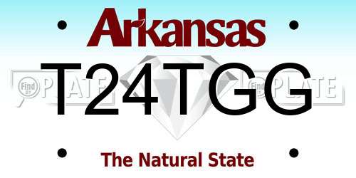 T24TGG Arkansas License Plate