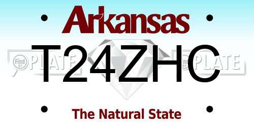 T24ZHC Arkansas License Plate