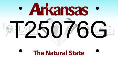 T25076G Arkansas License Plate